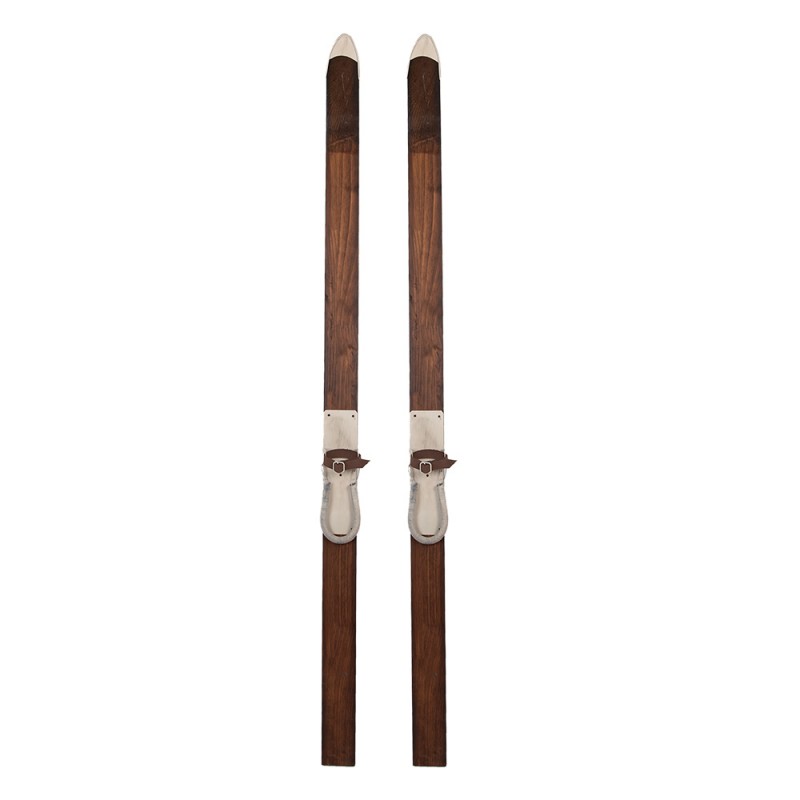 5H0729 Decoration Skis 8x7x140 cm Brown Wood Metal 5H0729 Decoration Skis 8x7x140 cm Brown Wood Metal