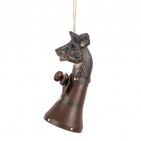 265879 Hanger Koe 7x8x15 cm Bruin Hout Metaal