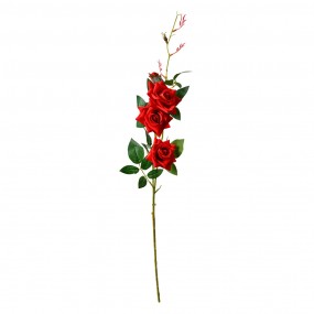 25PL0154 Kunstbloem Roos 83 cm Rood Kunststof