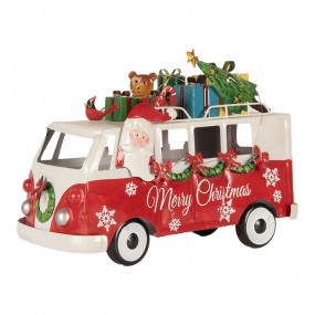 26Y5855 Decorazione natalizia con illuminazione a LED Autobus 31x15x21 cm Rosso Metallo