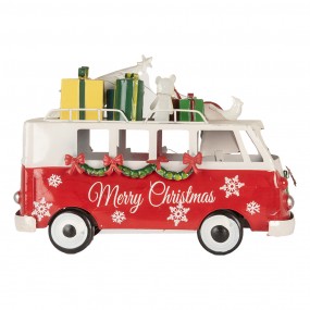 26Y5855 Decorazione natalizia con illuminazione a LED Autobus 31x15x21 cm Rosso Metallo