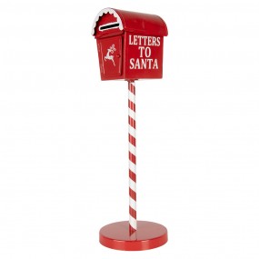 26Y5858 Kerstdecoratie Brievenbus Ø 15x50 cm Rood Metaal