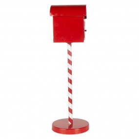 26Y5858 Kerstdecoratie Brievenbus Ø 15x50 cm Rood Metaal