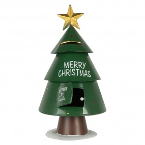 26Y5860 Weihnachtsdekoration Briefkasten Ø 18x35 cm Grün Metall