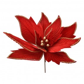 266124 Kunstbloem Kerstster Ø 43x28 cm Rood Kunststof