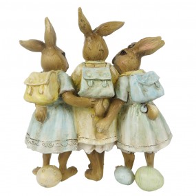 26PR3257 Figurine Rabbit 15 cm Brown Yellow Polyresin Home Accessories