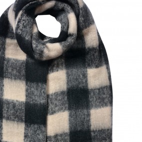 2JZSC0819Z Wintersjaal Dames 39x200 cm Zwart Synthetisch