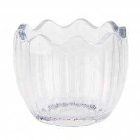 26GL4913 Barattolo di vetro Uovo Ø 10x21 cm Trasparente Vetro