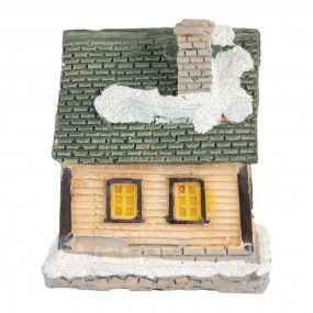 26PR5735 Decorativa Casa con LED 5x5x6 cm Beige Plastica