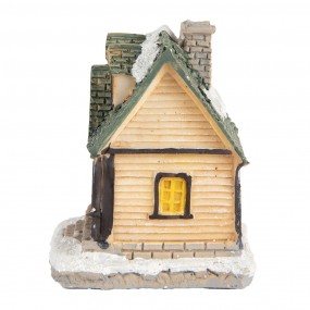 26PR5735 Decorativa Casa con LED 5x5x6 cm Beige Plastica