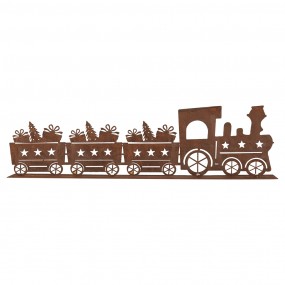 26Y5777 Figure de Noël Train 34x5x10 cm Marron Métal