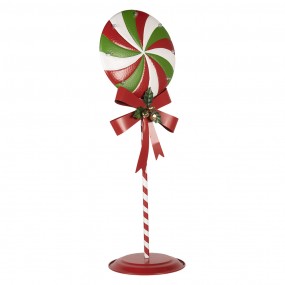 26Y5635 Christmas Decoration with LED Lighting Lollipop 36x29x100 cm Red Green Metal