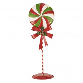 26Y5635 Christmas Decoration with LED Lighting Lollipop 36x29x100 cm Red Green Metal
