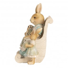 26PR5451 Statuetta decorativa Conigli 18x11x17 cm Beige Plastica