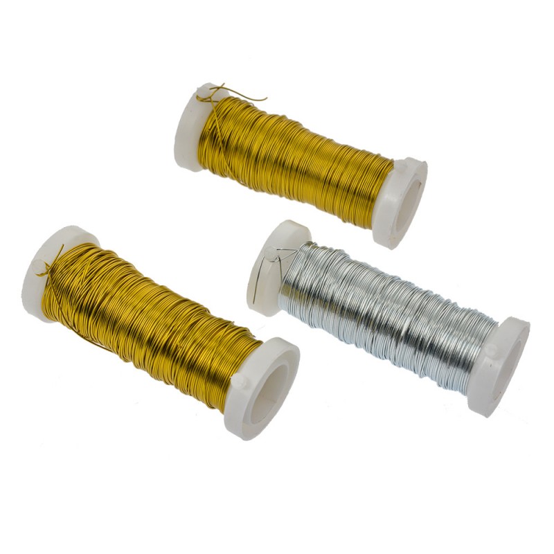 66213 Iron Wire 15 m Silver colored Gold colored Iron