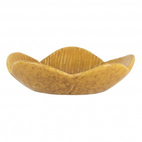 26CE2156 Scodella decorativa Fiore Ø 14x3 cm Giallo Ceramica