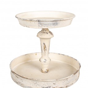 26Y5718 3-Tiered Stand Ø 42x75 cm Beige Metal