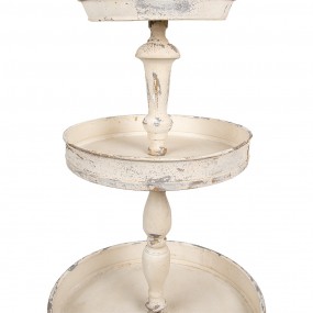 26Y5718 3-Tiered Stand Ø 42x75 cm Beige Metal