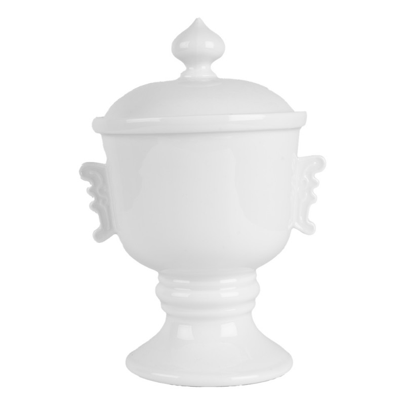 6CE2170 Storage Jar Ø 12x17 cm White Ceramic