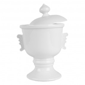 26CE2170 Storage Jar Ø 12x17 cm White Ceramic