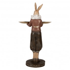 26PR5360 Statuetta decorativa Coniglio 18x17x31 cm Beige Marrone  Plastica