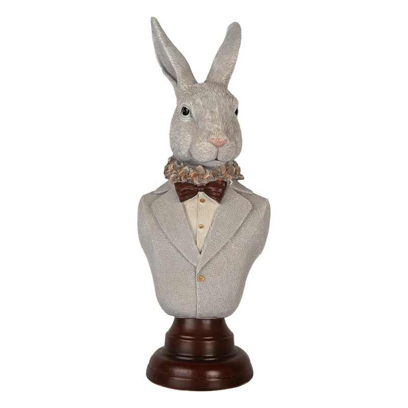 6PR5361 Statuetta decorativa Coniglio 15x13x39 cm Grigio Plastica 6PR5361 Statuetta decorativa Coniglio 15x13x39 cm Grigio Plastica