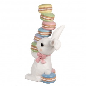 25MG0052 Decoratie Beeld Konijn 53x37x90 cm Wit Keramisch materiaal Macarons