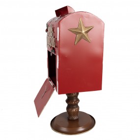 26Y5633 Weihnachtsdekoration Briefkasten 27x22x51 cm Rot Metall
