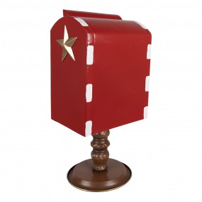 26Y5633 Weihnachtsdekoration Briefkasten 27x22x51 cm Rot Metall