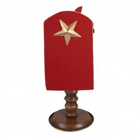 26Y5633 Weihnachtsdekoration Briefkasten 27x22x51 cm Rot Metall