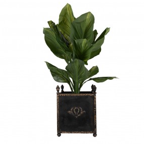 25Y1293 Fioriera set di 2 42x42x51 / 32x32x41 cm Nero Metallo