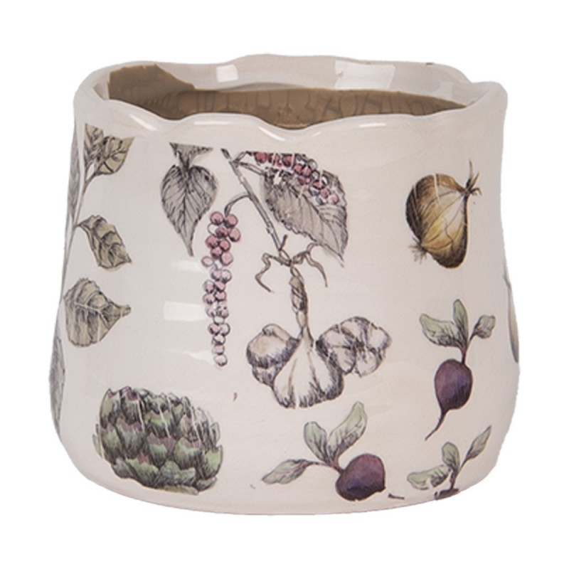 6CETKG0001XS Blumentopf Ø 11x10 cm Beige Keramik Gemüse 6CETKG0001XS Blumentopf Ø 11x10 cm Beige Keramik Gemüse