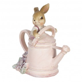 26PR3304 Figurine Lapin 10x6x11 cm Rose Polyrésine Accessoires de maison