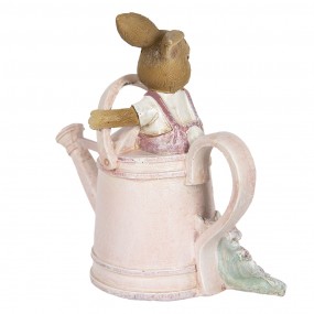 26PR3304 Figurine Lapin 10x6x11 cm Rose Polyrésine Accessoires de maison