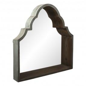 252S247 Mirror 85x87 cm Green Wood Large Mirror
