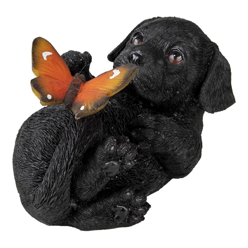 6PR3362 Figurine Dog 14x9x10 cm Black Polyresin Home Accessories