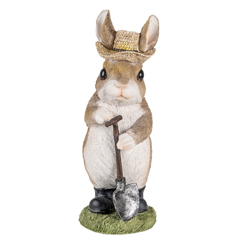 6PR3373 Figurine Rabbit 9x8x22 cm Brown Polyresin Home Accessories