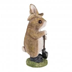 26PR3373 Figurine Rabbit 9x8x22 cm Brown Polyresin Home Accessories