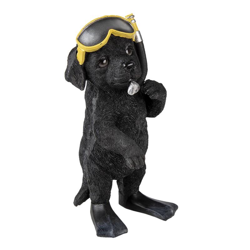 6PR3374 Figurine Dog 11x11x23 cm Black Polyresin Home Accessories