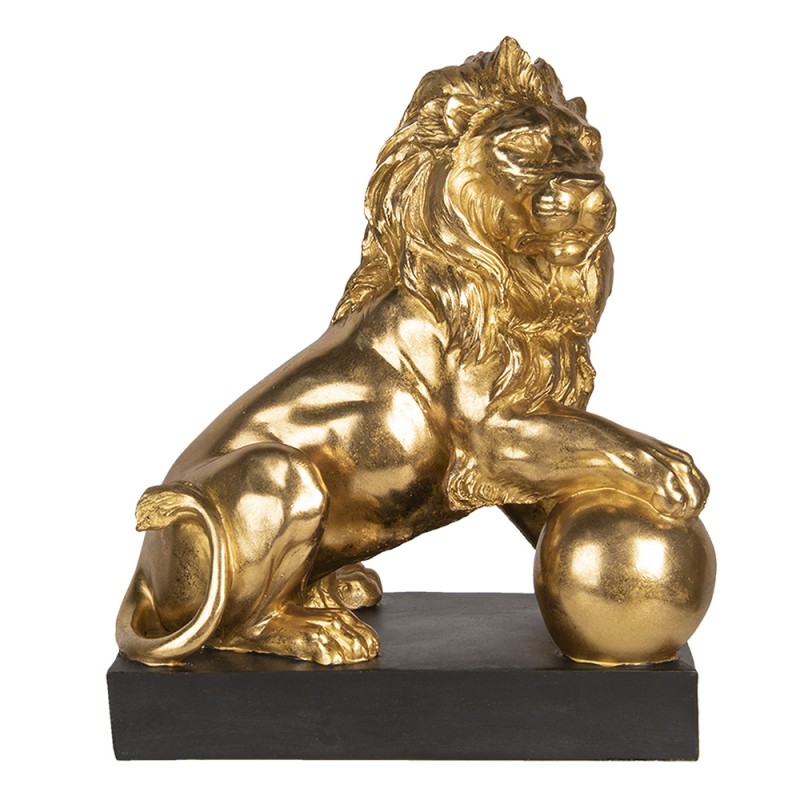 6PR3380 Figurine Lion 38x25x44 cm Gold colored Polyresin Home Accessories