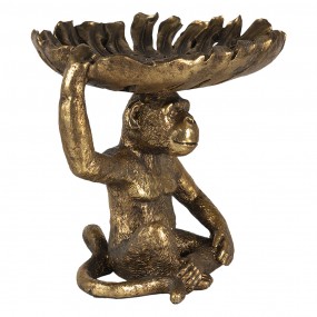 26PR3384 Statuetta Scimmia 21 cm Color oro Poliresina Accessori per la casa
