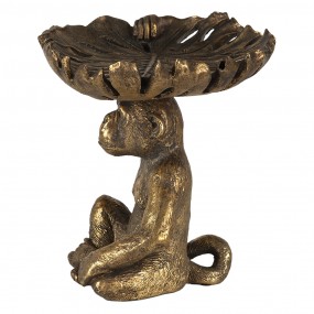 26PR3384 Statuetta Scimmia 21 cm Color oro Poliresina Accessori per la casa
