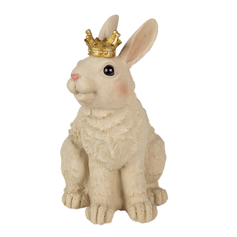 6PR3385 Figurine Rabbit 16x13x23 cm Beige Polyresin Home Accessories