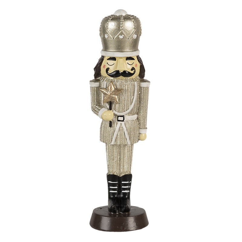 6PR4844 Christmas Decoration Nutcracker 24 cm Beige Plastic