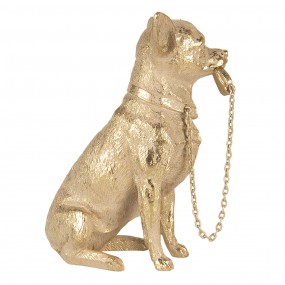 26PR3429 Figurine Dog 13x9x18 cm Gold colored Polyresin Home Accessories