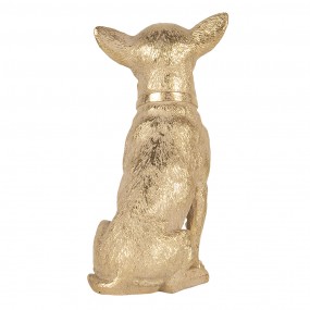 26PR3429 Figur Hund 13x9x18 cm Goldfarbig Polyresin Wohnaccessoires