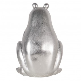26PR3435 Figurine Frog 13x13x20 cm Silver colored Polyresin Home Accessories