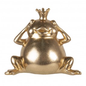 26PR3436 Figurine Set of 3 Frog 14x8x12 cm Gold colored Polyresin Decorative Figurine