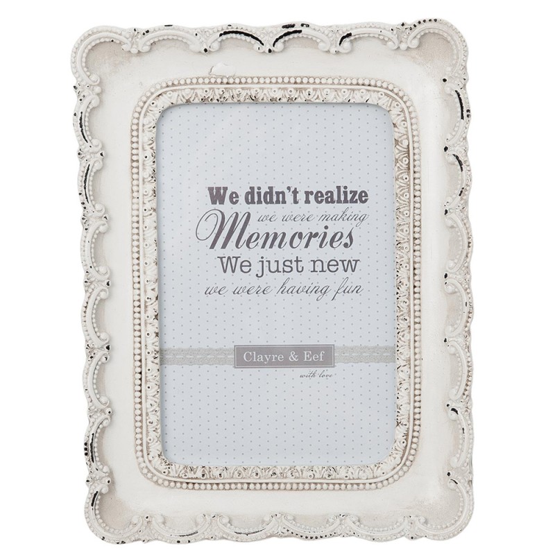 2F0193 Photo Frame 10x15 cm White Synthetic Rectangle Picture Frame