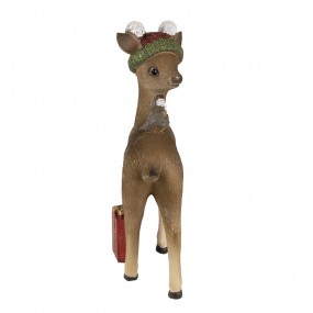 26PR3486 Figurine Deer 16x8x24 cm Brown Polyresin Christmas Decoration